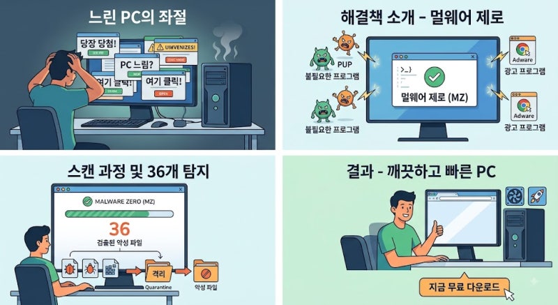 시도 때도 없이 뜨는 팝업창 해결: 공식 멀웨어 제로(Malware Zero)를 활용한 보안 점검