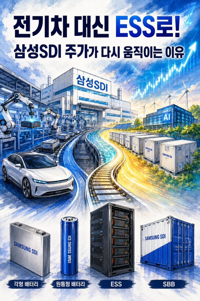 전기차 대신 ESS로! 삼성SDI 주가가 다시 움직이는 이유