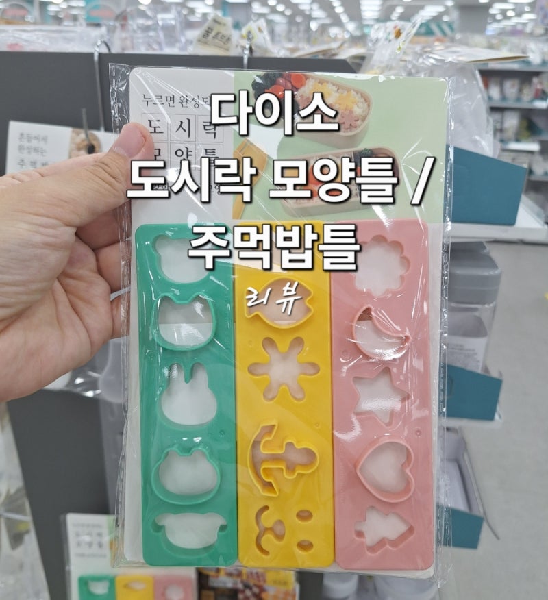 도시락 예쁘게 싸기 : 다이소 도시락 모양틀 / 주먹밥틀
