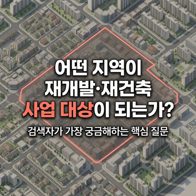 재개발 재건축 조건, 어떤 지역이 사업 대상이 될까?