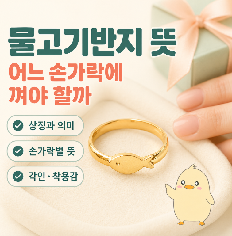 물고기반지 뜻과 의미,열손가락 금반지 어디에 껴야 할까