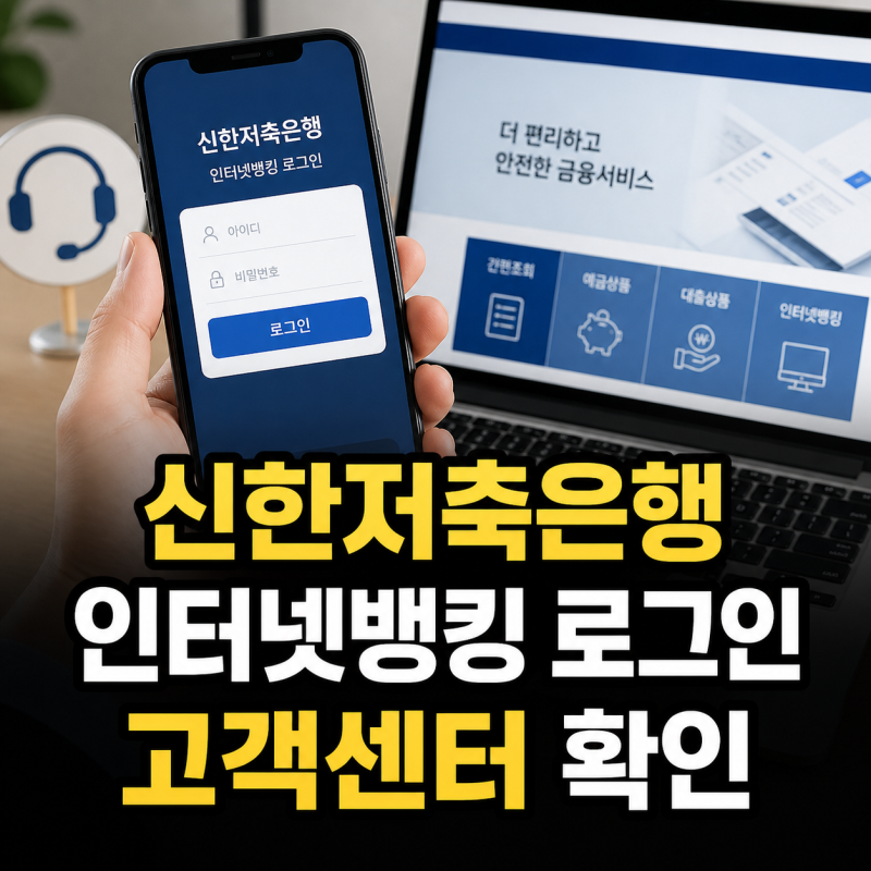 신한저축은행 홈페이지 바로가기와 인터넷뱅킹 로그인, 고객센터 전화번호