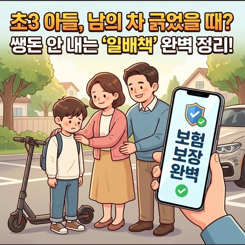 초3 아들내미가 남의 차 긁었다. 쌩돈 안 내는 가족일상생활배상책임보험 꿀팁