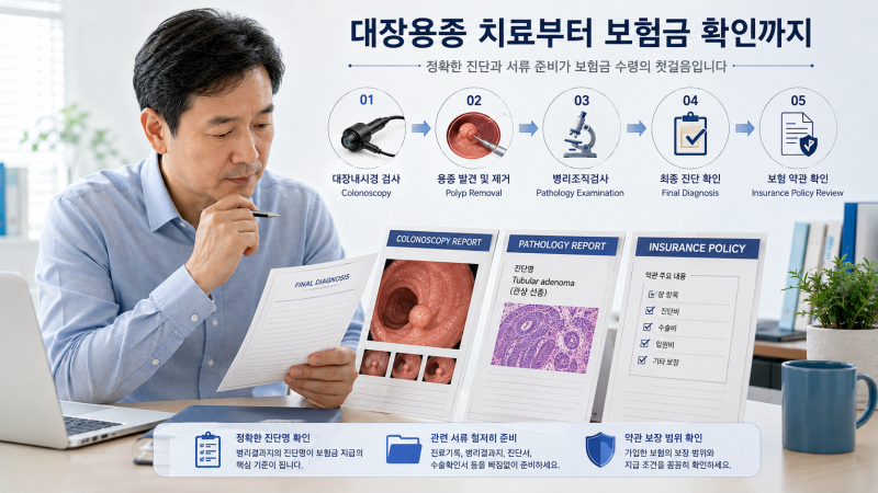 대장용종 제거 후 보험금 청구｜수술비부터 유사암 진단비까지 꼭 확인하세요