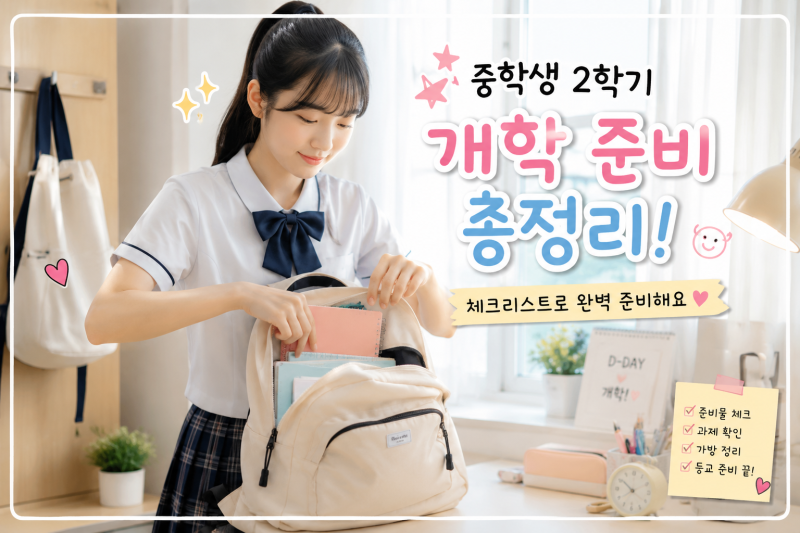중학생 2학기 개학 준비 총정리｜엄마가 챙겨야 할 것부터 아이 준비물까지