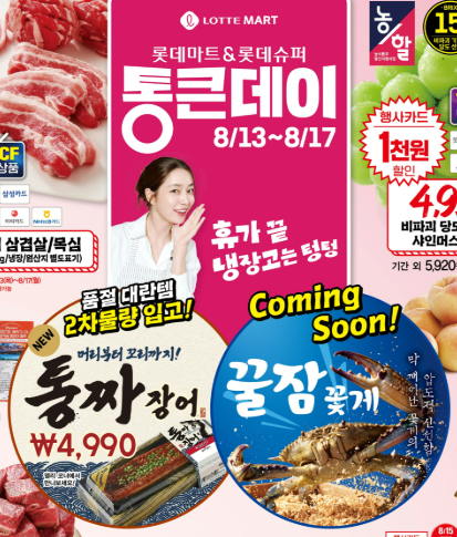 장어도 통닭도 한 마리 4천 원대? 롯데마트 통큰데이 8월 할인내용 표로 총정리