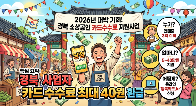 2026년 경북지역 카드수수료 환급 지원사업 완벽 정리