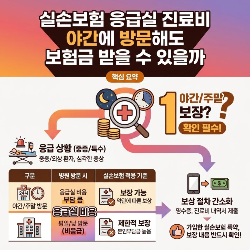 실손보험 응급실 진료비 야간에 방문해도 보험금 받을 수 있을까, 응급 환자 분류 기준부터 ....