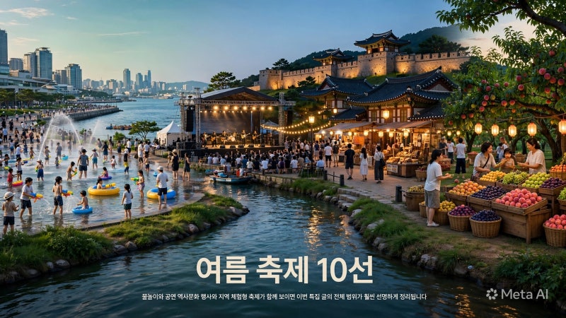 ️ 8월 15일 연휴에 어디 갈까? 여름 지역축제 10선 총정리(시리즈1편)