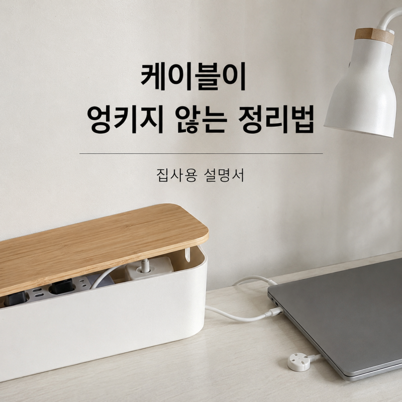 케이블이 엉키지 않는 정리법, 책상이 깔끔해지는 비결