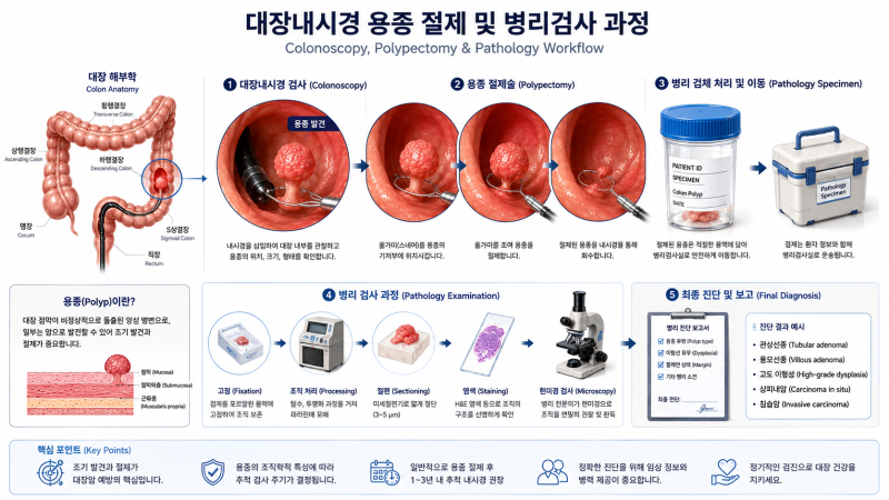 대장용종 조직검사 결과 보는 법｜선종·이형성·고도이형성, 암일까?