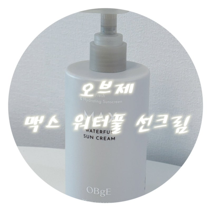 [뷰티/제품] 대용량 선크림 남자 선크림 추천 오브제 맥스 워터풀 선크림