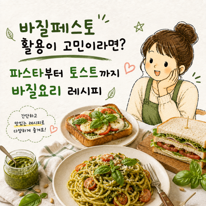 바질페스토 활용이 고민이라면? 파스타부터 토스트까지 바질요리 레시피
