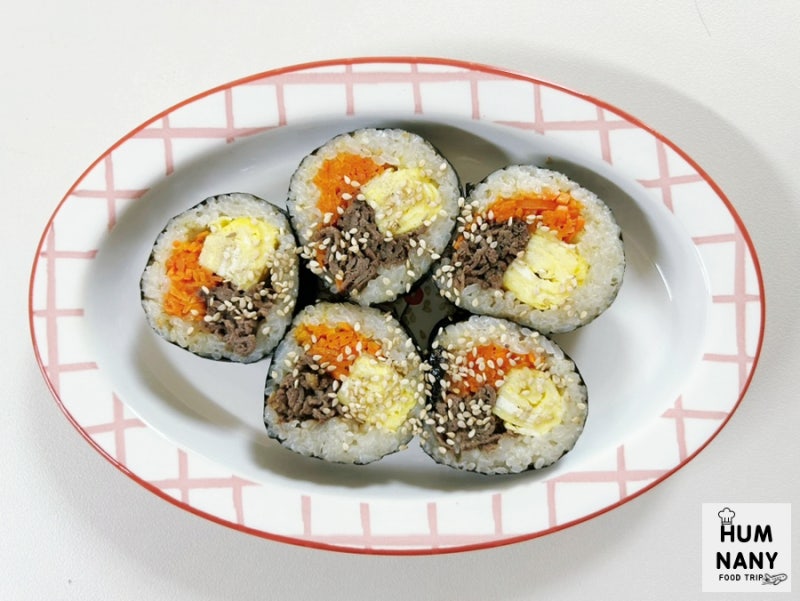 소불고기 김밥 레시피 당근계란김밥 만들기