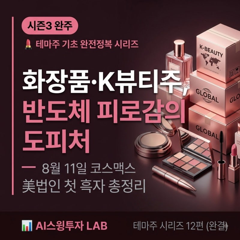 코스맥스 美법인 첫 흑자전환, 2026년 8월 11일 화장품·K뷰티 관련주 기초 총정리