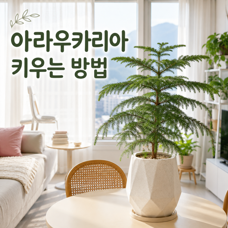 아라우카리아 키우는 방법, 잎끝이 갈색으로 마르는 이유와 물주기