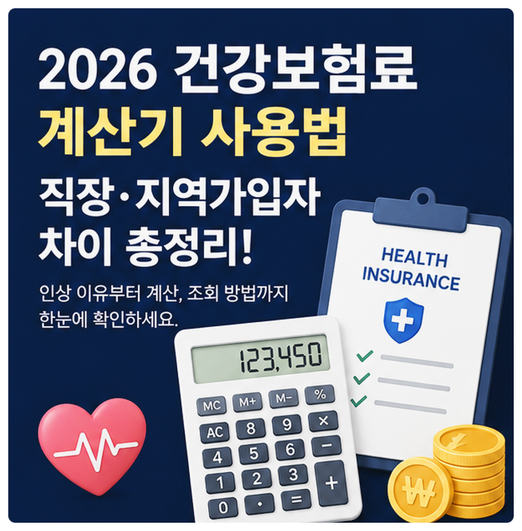 건강보험료 계산기 사용법과 직장·지역가입자 보험료 차이 총정리