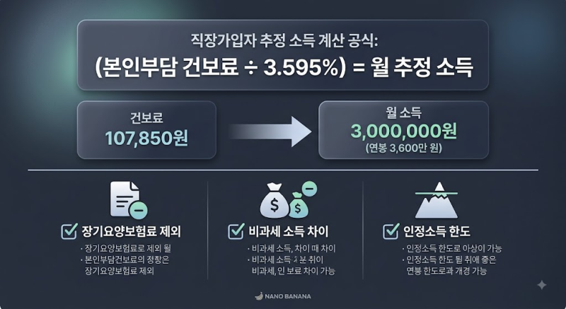 국민건강보험료 납부액으로 추정 소득 계산하는 방법: 직장인·지역가입자 완벽 가이드