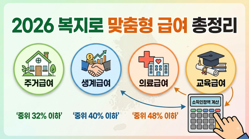 복지로 맞춤형 급여 신청 자격과 가구 소득인정액 기준 정리