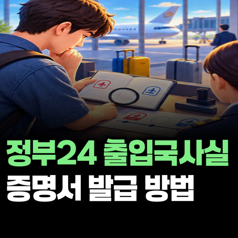 정부24 출입국사실증명서 발급 방법, 최근 입국 기록이 안 보이는 이유