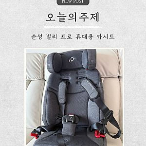 [육아템 리뷰] 19개월 아기 카시트거부 극복! 순성 빌리 프로 휴대용 카시트
