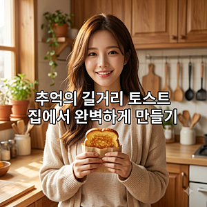 [추억의 길거리 토스트] 집에서 만드는 아삭달콤 초간단 토스트 레시피! (양배추 처리 끝판왕....