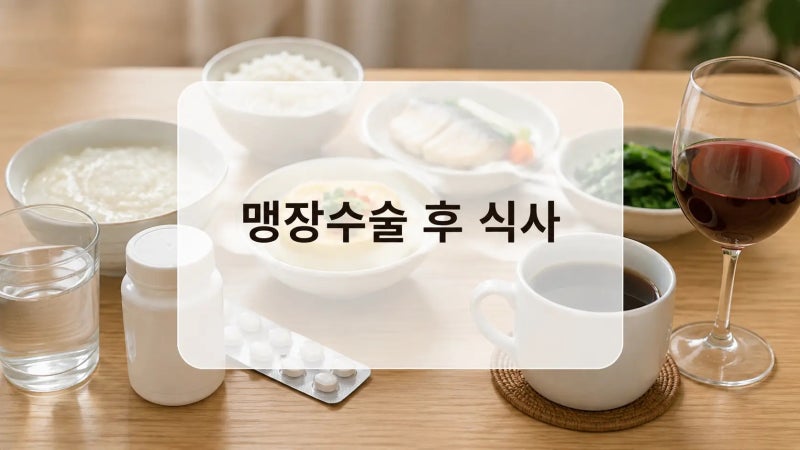 맹장수술 후 식사 언제부터? 일반식·술·샤워까지 회복 가이드