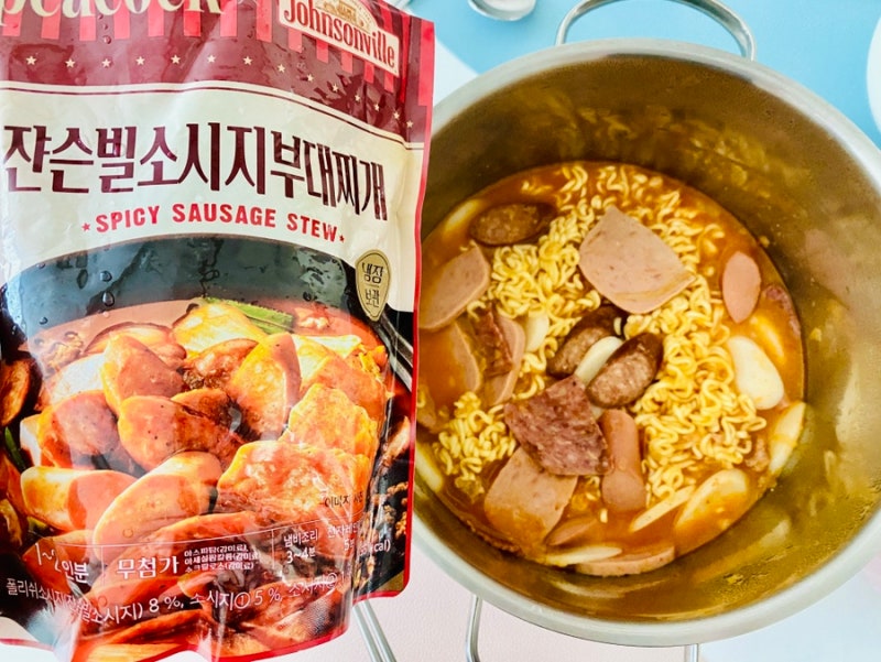 이마트 피코크 쟌슨빌 소시지 부대찌개, 5천원에 먹어본 구성과 조리법