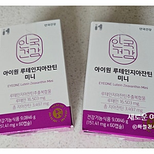 내돈내산 안국건강 아이원 루테인지아잔틴 미니 3개월 복용 후기