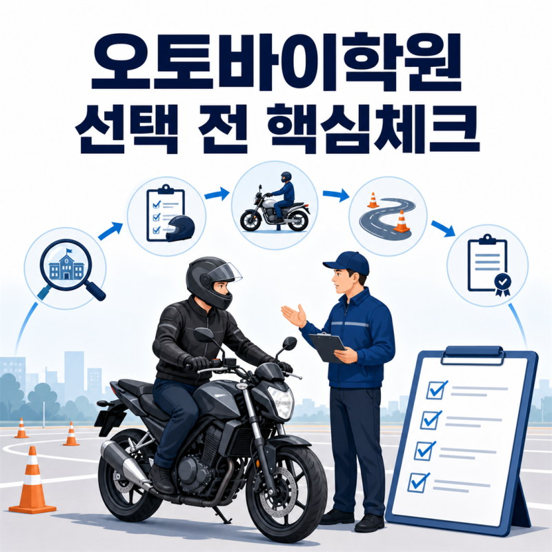오토바이학원: 시험 연계 확인부터 연습 시간 검토까지