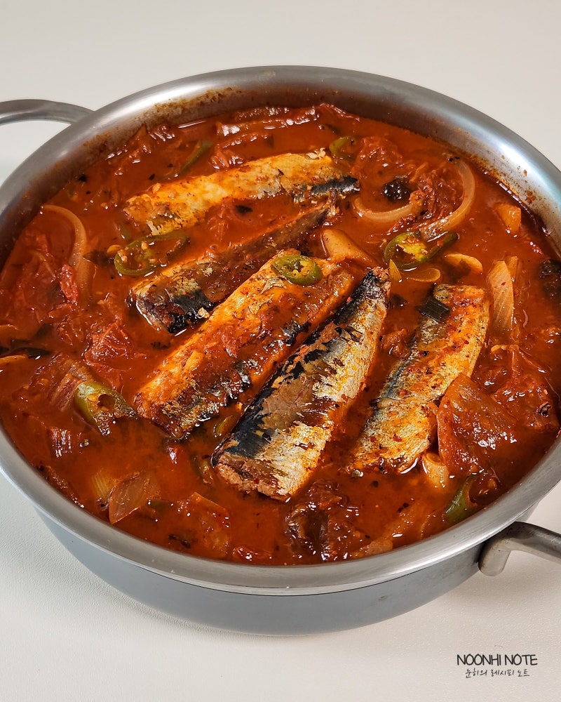 꽁치 김치찌개 레시피 꽁치통조림찌개 저녁메뉴 추천