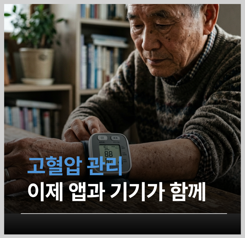고혈압 관리, 이제 앱과 기기가 함께한다 - 고혈압 관리 앱과 혈압측정기