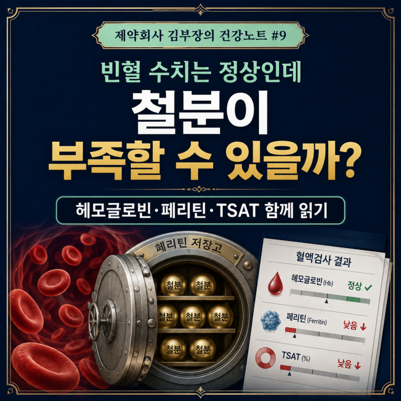 빈혈 수치는 정상인데 철분이 부족할 수 있을까? 헤모글로빈·페리틴·트랜스페린 포화도를 ....