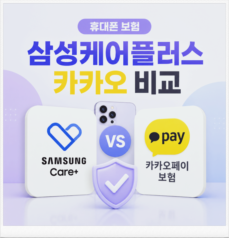 갤럭시 폴드8 보험 휴대폰 삼성케어플러스 카카오 비교
