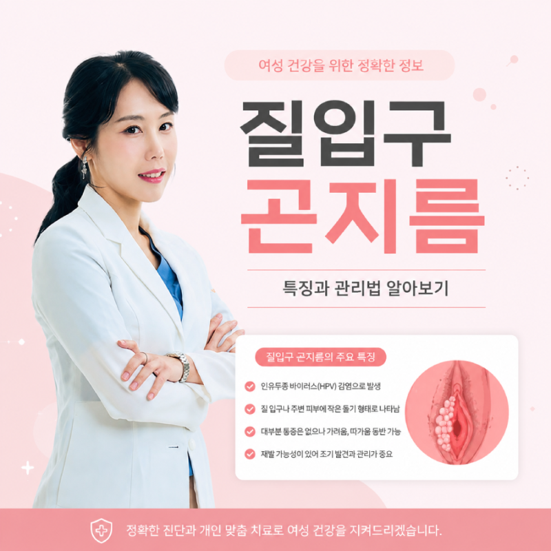 질입구 곤지름 모양이 포도송이처럼 보인다면? 꼭 확인해야 할 것