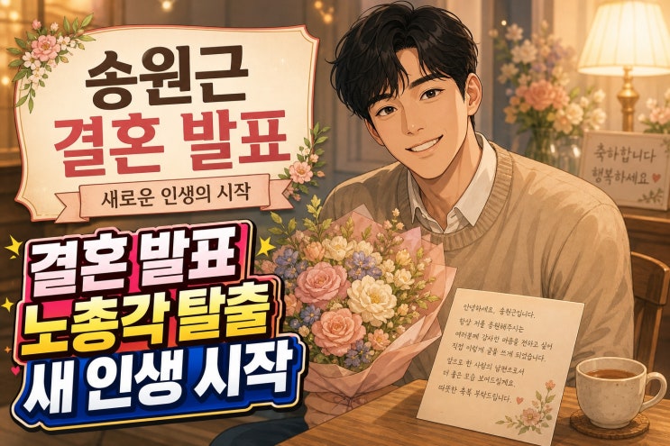 <b>송원근 결혼</b> 발표, <b>노총각</b> 탈출 소식의 핵심과 확인해야 할 사실