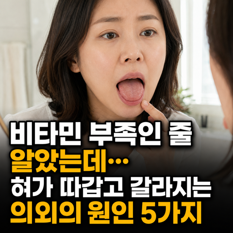 “비타민 부족인 줄 알았는데…” 혀가 따갑고 갈라지는 의외의 원인 5가지