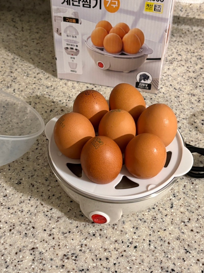 다이소 계란찜기 후기 : 반숙란 시간 / 세척하는 법