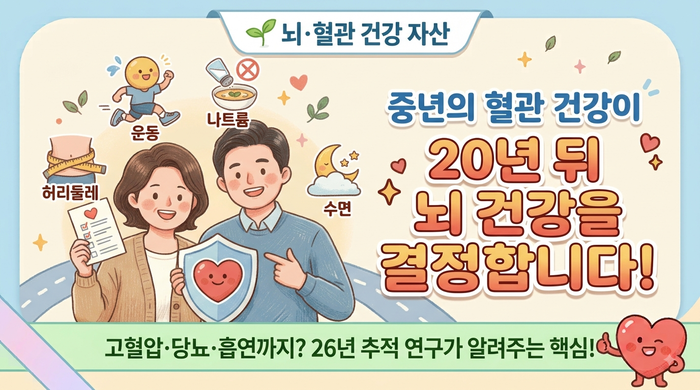 중년 혈관건강과 치매 위험, 고혈압·당뇨·흡연이 왜 중요할까?｜ARIC 26년 추적 연구