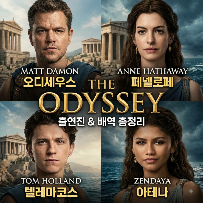 오디세이 등장인물 관계, 맷 데이먼·톰 홀랜드는 누구 역할?