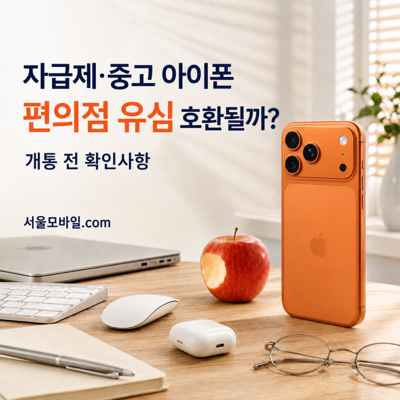 자급제, 중고 아이폰 편의점 유심 호환될까? 개통 전 확인할 점