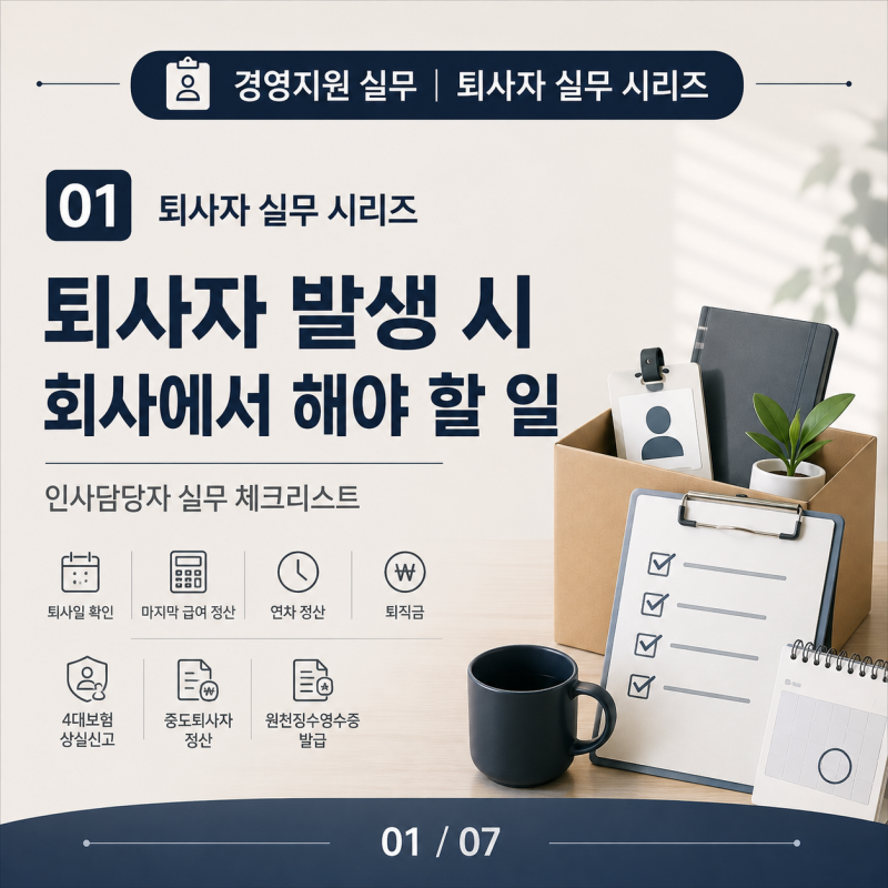 퇴사자 발생 시 회사에서 해야 할 일 | 인사담당자 실무 체크리스트