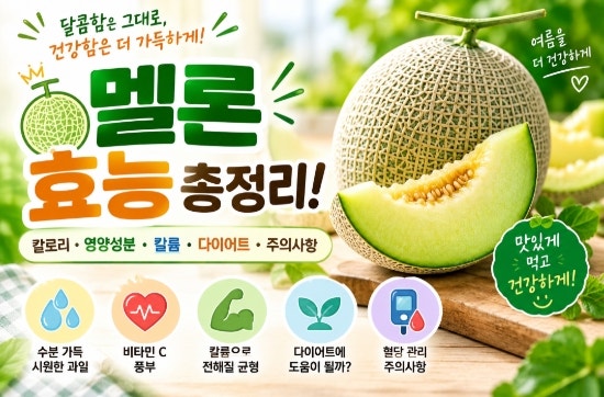 멜론 효능과 영양성분 총정리｜칼로리·칼륨·다이어트·주의사항