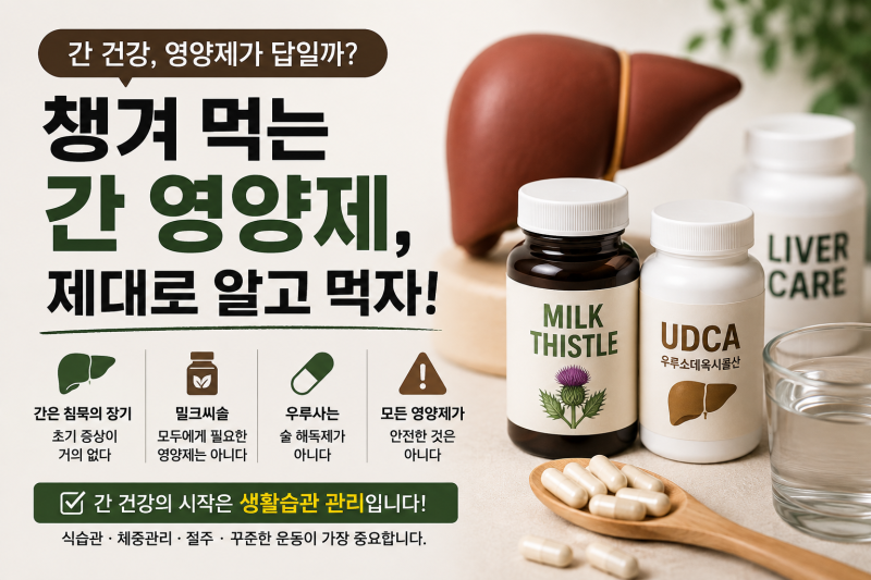 40대부터 챙겨 먹는 간 영양제, 오히려 간에 부담이 될 수도 있습니다