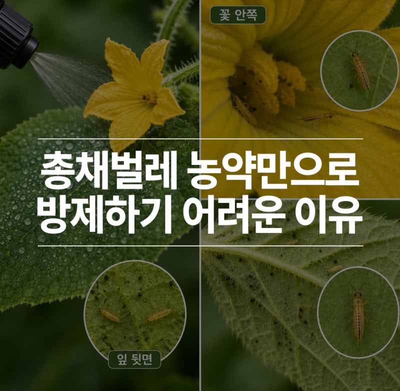 총채벌레약 농약만으로 방제가 어려운 이유와 약제 살포 시 주의할 점