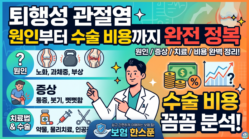 퇴행성 관절염 원인부터 수술 비용까지 완전 정복
