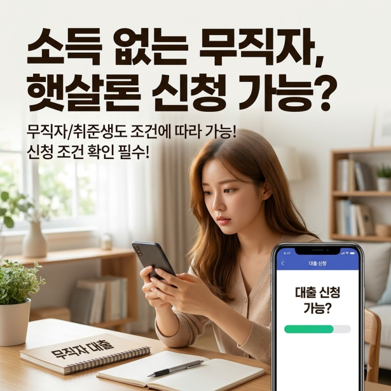 햇살론 무직자 신청 가능할까 소득 없는 경우 확인할 조건