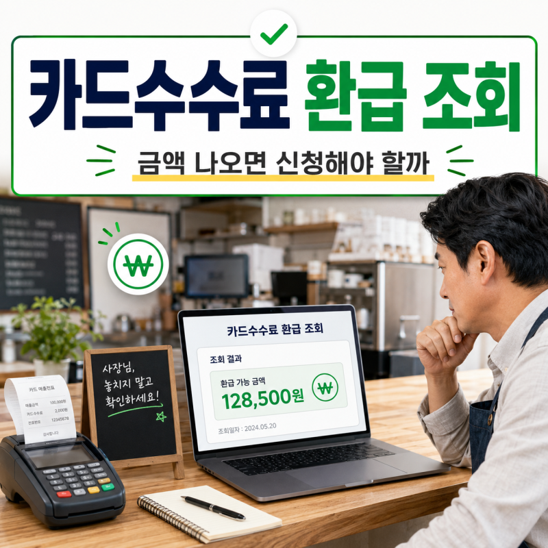 카드수수료 환급 조회, 금액 나오면 신청해야 받을 수 있을까