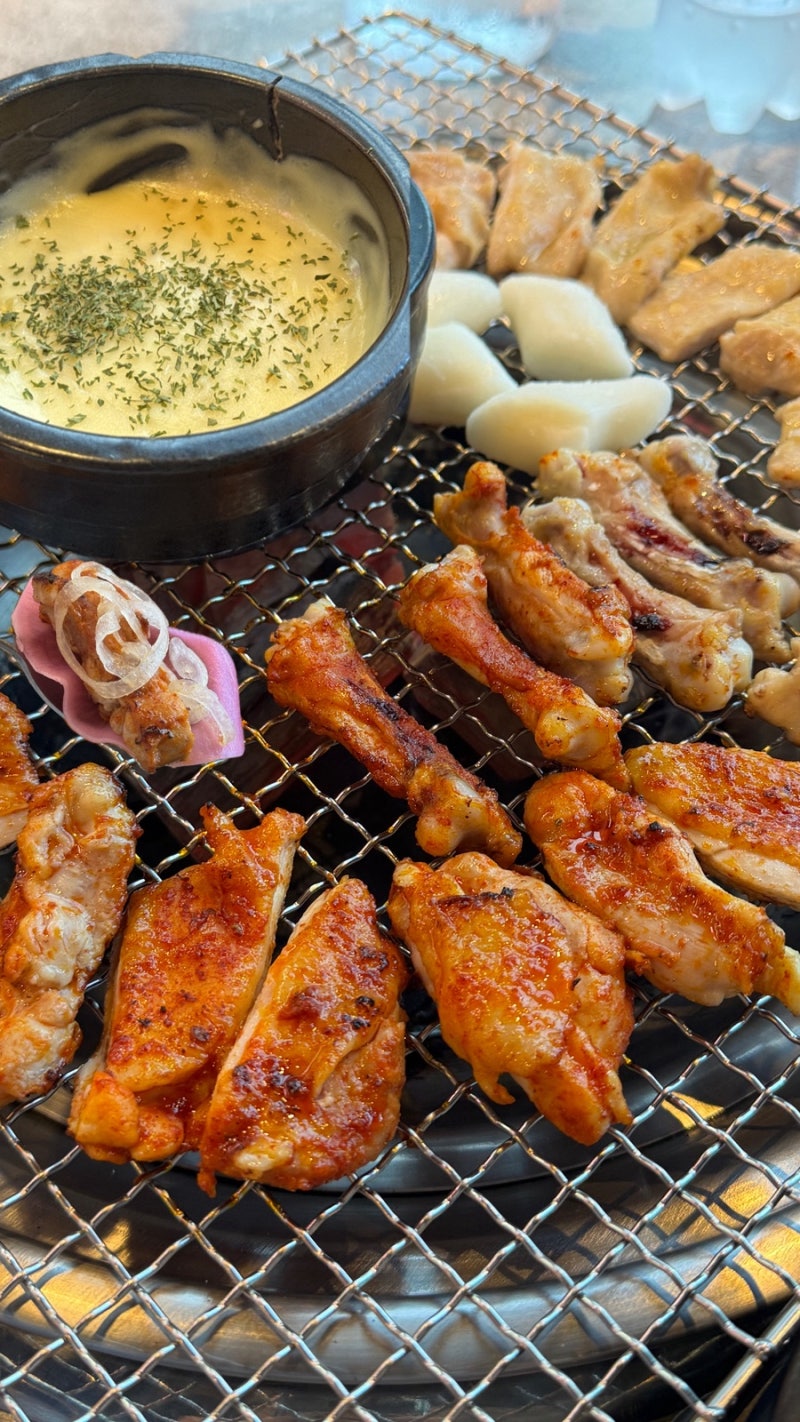 [포항이인지구맛집] 숯불에닭 닭갈비, 치즈퐁듀 솔직후기