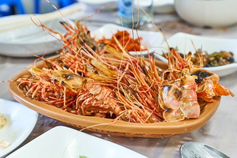 속초 포장마차거리 독도새우 맛집 야장 꽃새우 추천